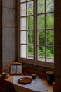 Window of a monk cell in the Grande Chartreuse Monastery
